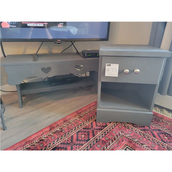 Side Table with Tv Table (Contents not Included)