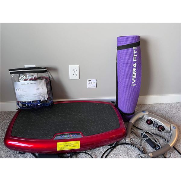 VibraFit Slim, VibraFit Yoga Mat, Homedics Model #PA-X & Bag of Resistance Bands