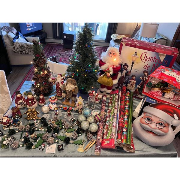 Animatronic Santa, Small Christmas Tree, Vintage Style Christmas Carolers Hand Painted