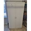 Image 1 : Wood 2 Door Storage Cabinet With Clothing Bar