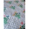 Image 2 : Vintage Double Sized Lovebird Quilt (Approx. 50 Years Old), 3 Fleece Blankets & Decorative Pillows