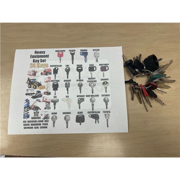 HEAVY EQUIPMENT KEY SET