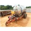 Image 1 : STAINLESS STEEL WATER TANK TAILER, 2000 GALLON, GAS ENGINE, WATER PUMP WITH HOSE & MIXER TANK (C3)
