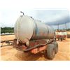 Image 3 : STAINLESS STEEL WATER TANK TAILER, 2000 GALLON, GAS ENGINE, WATER PUMP WITH HOSE & MIXER TANK (C3)