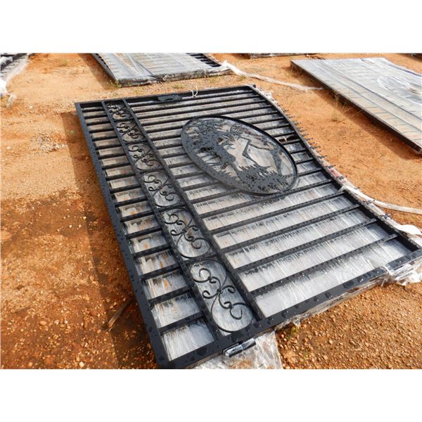 GREAT BEAR 20' WROUGHT IRON GATE, DEER SCENE (C6)