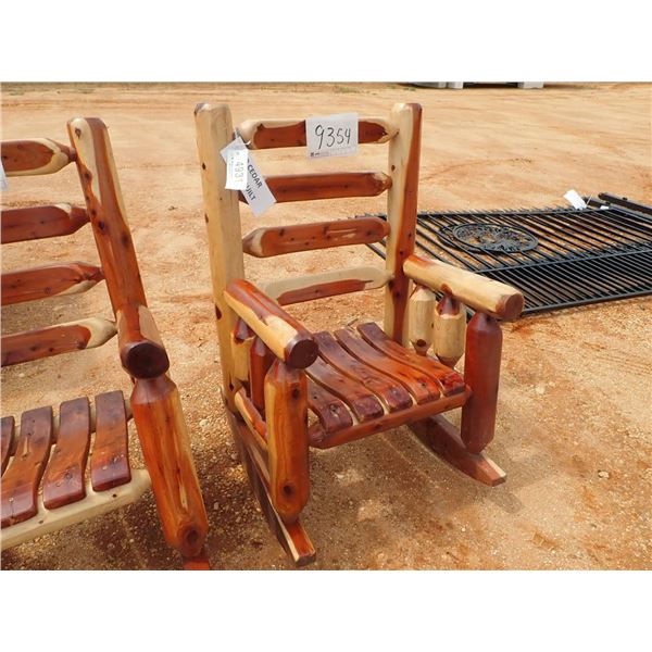 LARGE RED CEDAR ROCKING CHAIR(C6)