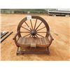 Image 4 : TEAKWOOD WAGON WHEEL BENCH