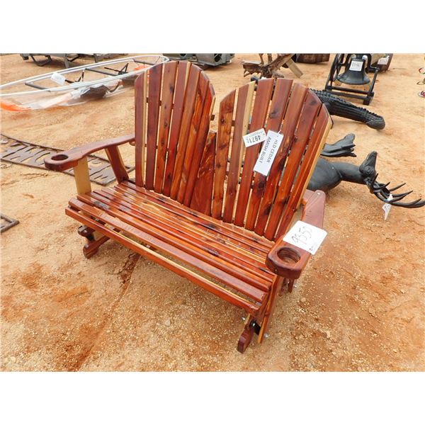 RED CEDAR GLIDER, AMISH BUILT, 57" WIDE