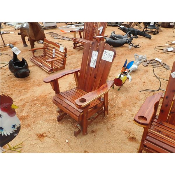 RED CEDAR GLIDER ROCKER