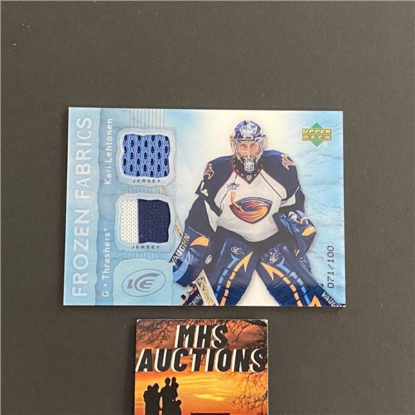 2007-08 UPPER DECK ICE KERI LEHTONEN JERSEY CARD #071/100 ONLY 100 MADE (ref2345)