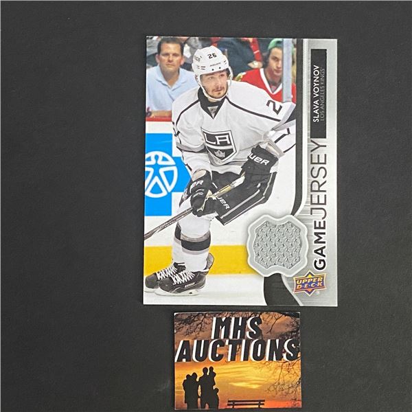 SLAVA VOYNOV 2014-15 UPPER DECK SERIES 1 KINGS JERSEY CARD (ref57)