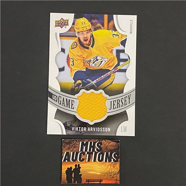 VIKTOR ARVIDSSON 2018-19 U.D SERIES 1 JERSEY CARD (ref2854)