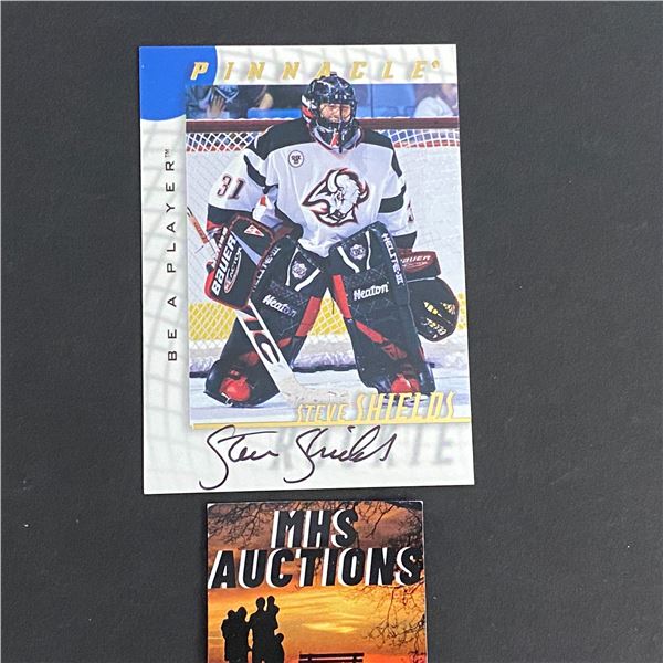 STEVE SHIELDS 1998 PINNACLE BE A PLAYER AUTOGRAPHED HOCKEY CARD (ref147)