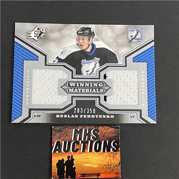 RUSLAN FEDOTENKO 2005-06 SPX DUAL JERSEY HOCKEY CARD #203/350 ONLY 350 MADE IN THE WORLD (ref181)