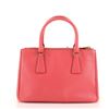 Image 2 : Prada Pink Saffiano Leather Double Zip Lux Mini Handbag