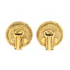 Image 2 : Versace Vintage Gold-tone Metal and Enamel Medusa Round Clip-On Earrings