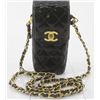Image 1 : Chanel Black Quilted Patent Leather CC Flap Phone Holder