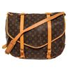 Image 1 : Louis Vuitton Brown Monogram Canvas Leather SaumurMessenger Bag