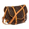 Image 2 : Louis Vuitton Brown Monogram Canvas Leather SaumurMessenger Bag