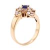 Image 4 : 1.16 ctw Princess Brilliant Blue Sapphire And Baguette Cut Diamond Ring - 14KT R