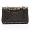 Image 2 : Chanel Classic Black Quilted Lambskin Leather Double Flap Shoulder Bag