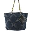Image 1 : Chanel Blue Diamond Stitched Denim CC Large Campus Tote Bag