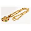 Image 2 : Chanel Gold-tone Metal Gripova Glass CC Cutout Round Pendant Necklace