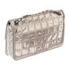 Image 3 : Chanel Silver Ice Cube Quilted Vinyl CC Medium Flap Bag