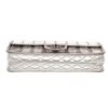 Image 4 : Chanel Silver Ice Cube Quilted Vinyl CC Medium Flap Bag