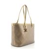 Image 1 : Chanel Bronze Metallic Quilted Caviar Fever Small Tote Bag