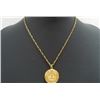Image 1 : Chanel Vintage Gold-tone CC Logo Pendant Necklace