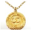 Image 3 : Chanel Vintage Gold-tone CC Logo Pendant Necklace