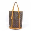 Image 4 : Louis Vuitton Brown Monogram Canvas Leather Bucket GM Shoulder Bag
