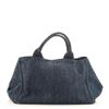 Image 2 : Prada Blue Canapa Denim Large Tote Bag