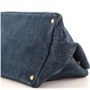 Image 5 : Prada Blue Canapa Denim Large Tote Bag