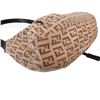 Image 6 : Fendi Black Leather Zucchino Canvas Drawstring Baguette Bag