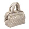 Image 2 : Chanel Silver Quilted Nylon Coco Cocoon Bowling Bag