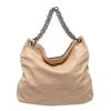 Image 1 : Chanel Cream Leather CC Chain Hobo Bag