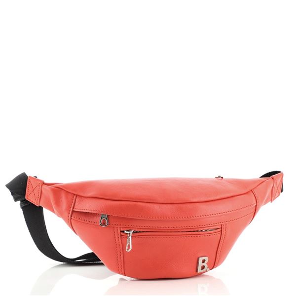Balenciaga Red Leather XS B Belt Bag