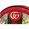 Image 5 : Gucci Beige GG Supreme Red Leather Ophidia Flora Mini Round Shoulder Backpack