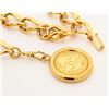 Image 3 : Chanel Vintage Gold-tone Metal Medallion Chain Belt