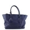 Image 2 : Prada Navy Blue Cervo Leather Twin Pocket Medium Tote Bag