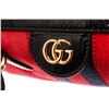 Image 5 : Gucci Red Suede Black Leather Ophidia Medium Boston Handbag