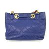 Image 2 : Chanel Vintage Blue Quilted Color Block Vintage Shoulder Bag