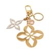 Image 1 : Louis Vuitton Gold-tone Monogram Malletage Blossom Bag Charm