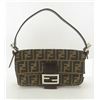 Image 1 : Fendi Dark Brown Zucca Canvas Mamma Baguette Shoulder Bag
