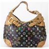 Image 1 : Louis Vuitton Black Multicolor Monogram Canvas Leather Greta Bag