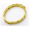 Image 2 : Chanel Gold-tone Metal Interlocking CC Bangle Bracelet