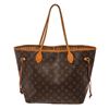 Image 1 : Louis Vuitton Brown Monogram Canvas Leather Neverfull MM Tote Bag