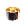 Image 2 : Hermes Black Enamel Gold Lacquered H Clic Clac Extra Wide Bangle Bracelet